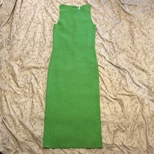 Helmut Lang Ribbon Dress in Lawn Green